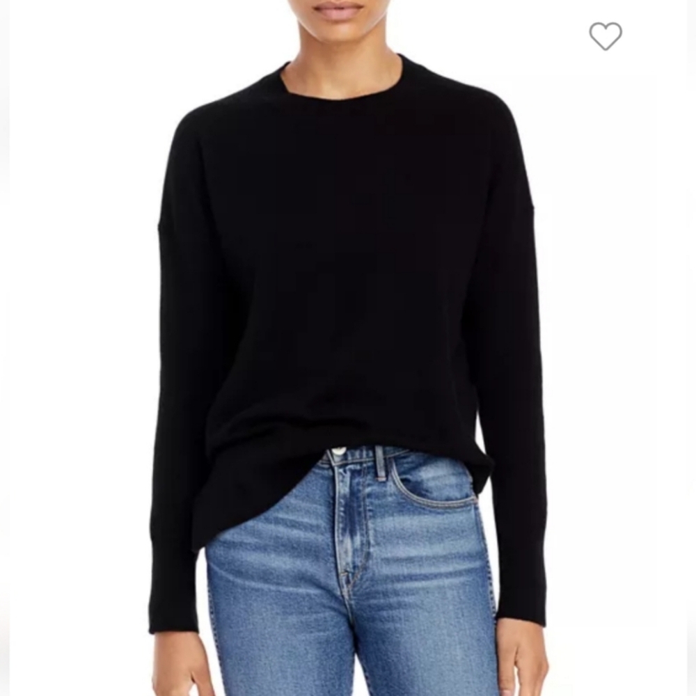 Theory woman's Karenia long sleeves Sweater in 100% Cashmere. Black, Size M.